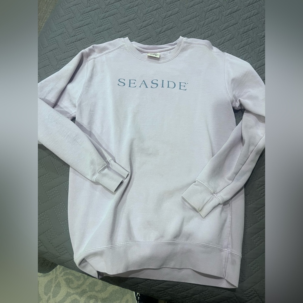 Seaside Light Purple Sweatshirt size small comfort colors cozy women’s